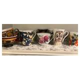 Decorative Ceramic and Porcelain Mugs
