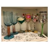 Decorative and Hand-Painted Wine Glasses