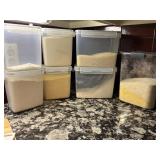 Clear Plastic Food Storage Containers with Content