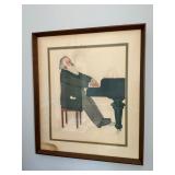 Framed Print of Brahms Painted by Willy von Becker