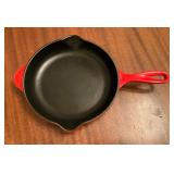 Le Creuset Red Enameled Cast Iron Skillet, 6.5-Inc