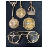 Three Key Rings, One Commemorative Coin, and One P