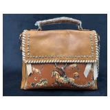Montana West Colorful Horse Studded Purse with Cha
