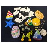 Buttons and Pins with Various Designs and Material