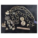 Silver Tone Jewelry Lot with Two Charms Marked 925