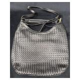 Isabelle Vegan Leather Woven Bag With Detachable C