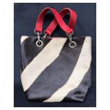 Maurizio Taiuti Leather Handbag Zebra Print With R