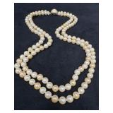 Freshwater Pearl Double Strand Necklace 22' Long