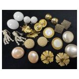 Twelve Pairs of Vintage Clip-On Earrings