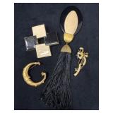 Four Dramatic Vintage Brooches Including Rafael Sa