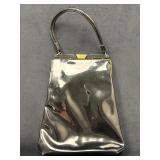 Vintage Garay Patent Leather Handbag with Gold-Ton