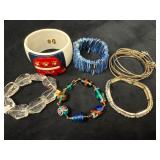 Bracelet Lot Featuring Various Materials and Desig
