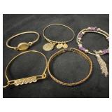 Five Assorted Bracelets in Mixed Materials