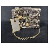 Embellished Louise et Cie Handbag with Snakeskin P