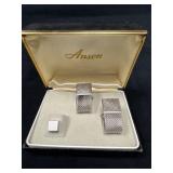 Anson Cufflinks and Tie Pin Set with Mesh Design i