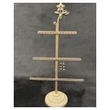 Cast Iron Vintage Earring Tree and Sterling Silver