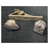 Sterling Silver Tie Bar and Two Pins, 6.5g (Exclud