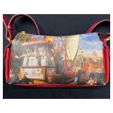 Jcon Leather Purse With Colorful Artistic Scene, A