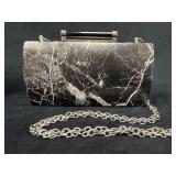 Sondra Roberts Marble-Pattern Purse with Chain Str