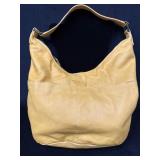 American Leather Co. Yellow Hobo Bag with Zipper C