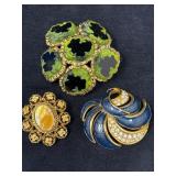 Three Vintage Brooches, Including One by Dalsheim