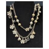 31-Inch Long Chain Necklace or Belly Chain with Fl