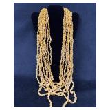 Multi-Strand Necklace Composed of Tiny Seashells
