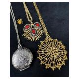 Coro Silver Tone Locket, Sarah Coventry and Monet