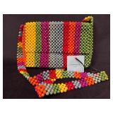 Beaded Rainbow Cynthia Crowley Crossbody Bag 10' x