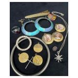 Jewelry Lot Including 10k Gold Rotary Micro Lapel