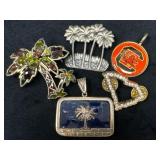 South Carolina Themed Jewelry: Three Pins and Two