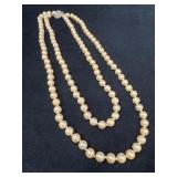 36-Inch Pearl Necklace with 835 Silver Clasp