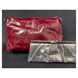 Silver Jessica McClintock Handbag and Red Vintage