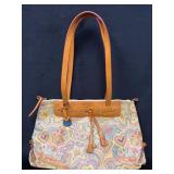 Vintage Dooney & Bourke Handbag with Colorful Patt