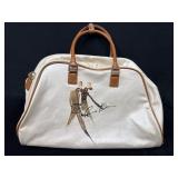 Anne Klein Travel Bag with Tan Handles and Illustr