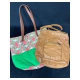 Crown & Ivy Cloth Tote and Margot New York Leather