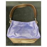 Tignanello Leather Purse in Purple and Brown with