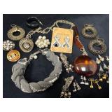 Jewelry Lot Including Earrings, Necklace, Bracelet