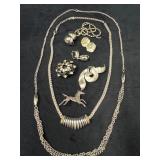 Silver-Tone Jewelry Lot Featuring Various Pieces w