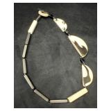 Asymmetrical Necklace in Composite Material, 25 In