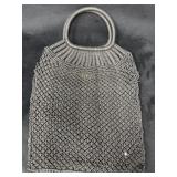 Large Flora Bella Macrame Bag in Gray