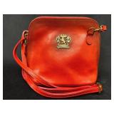 Pratesi Firenze Red Leather Purse with Gold Emblem