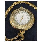 Gold-Tone Norbee Watch Pendant on 24-Inch Chain
