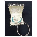 Sterling Silver and Turquoise Bracelet with Silver