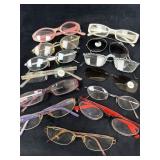 12 Pairs of Mixed Eyeglasses and Sunglasses with V