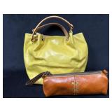Leather Wristlet by Patricia Nash and Yellow Purse