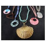Six Casual Necklaces with Various Pendants