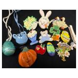 Festive Pins and Pendants Featuring Holiday and Se