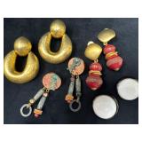 Four Pairs of Earrings, Including Donald Stannard