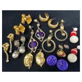 11 Pairs of Fashion Earrings in Various Styles and